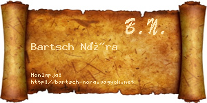 Bartsch Nóra névjegykártya