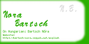 nora bartsch business card